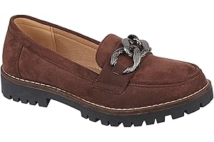 Shoes by Emma Ladies Loafer with Chunky Chain Trim Sizes 4-8
