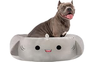 Squishmallows 30-calowy Gordon Shark Legowisko dla Zwierząt - Duże Ultrasoft Oficjalne Pluszowe Legowisko Dla Zwierząt