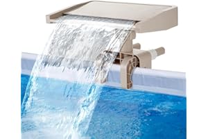 CUIFATI Waterfall Spillway, Relaxing Waterfall Cascade Ground Swimming Pool Fountain, Detachable Stand Pond Waterfalls for Indoor Outdoor Garden Rockery Pond Swimming Pools