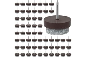 Flintronic 60 st benskydd, stolsskydd, benskydd filtstol med spik, 22 mm runda filtkuddar eller skruvkuddar, för trämöbler, b