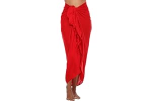 SHU-SHI - Sarong/paréo - pour femme - look de plage - à porter au-dessus du maillot de bain