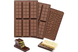 KULAMO Silikonowa Forma do Czekolady, Głębokie Formy do Czekolady, 3 Sztuki, Głębokie Formy do Czekolady, do Czekolady, Pralinki, Słodyczy (Mała siatka)