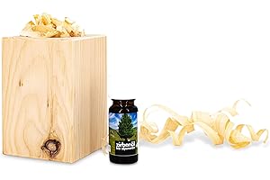sagl.tirol holzmanufaktur Zirbenduftset (Naturbelassen mit Zirben-Späne + Bio-Zirbenöl (10ml) schön verpackt in einem Organza Sack mit handgehobelten Zirbenlocken …)