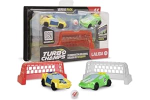 TURBO CHAMPS LaLiga Amarillo vs Verde, la Pasión por el Fútbol se Fusiona con la Emoción de los Coches, Compite con tu Equipo, Juguete para Niños y Niñas de 3 Años en Adelante