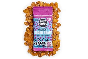 Healthy Snacks - Vegan Pulled Pork Broad Beans by Noisy Snacks - Vegan Snacks - Low Calorie, High Protein, Full of Fibre - Flavoured Fava Bean Snacks (25g x 10)