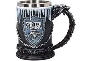 Syfunlv Chope à bière,chope à bière en acier inoxydable, chope nordique viking,récipient à boisson avec poignée,chope à bière 3D de 600 ml,15 cm de long,cadeaux pour la fête des pères