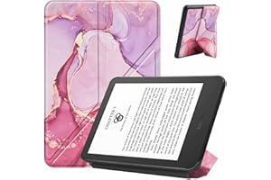 VOVIPO Etui na 6" Amazon All-New Kindle (wersja 11. generacji – wersja z 2022 r.), wąska obudowa z funkcją automatycznego uśpienia/budzenia na Kindle 2022 6" (nie pasuje do Kindle Paperwhite i Kindle 2019) – marmur różowy