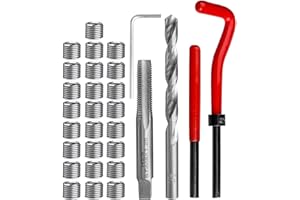 Gasea 30PCS M8 x 1.25mm Metric Thread Repair Insert Kit for Helicoil Car Auto Repair Insertion Tool Thread Restoring Kit