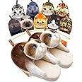 Openhahaha Funny Cat Slippers for Women Indoor, Warm and Comfy Winter Memory Foam House Shoes With Non-Slip Sole, Gifts for Cat Lovers
