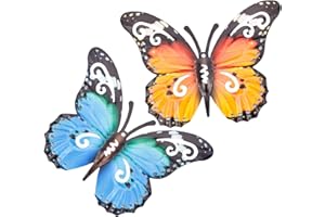 KINGOZOYI 6 Pièces Métal Papillon Décoration Murale Papillon en Métal Convient pour la chambre de jardin à l'intérieur et à l'extérieur.