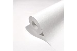 marburg Selbstklebende Tapete Weiß Strukturoptik für Wand und Möbel Möbelaufkleber Folie 6,00 x 0,53m