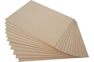 LASERSMITH Pack of 5 MDF Blank Sheets 6mm Thick, A5, A4 & A3 Size, Safe for Laser and Pryography… (A4 (297x210mm))