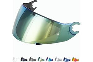 Everalo Compatible with Shark Skwal 2 Visor - Spartan - Spartan 1.2 - Skwal - D Skwal - Helmet Visor VZ160 VZ165 Compatible - Pinlock Ready (Gold)