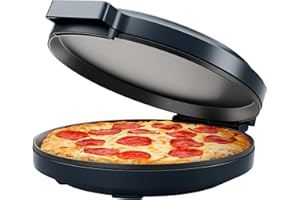 Chefman Everything Maker, 30cm Pizza Oven, Omelette Maker Non Stick Pan, 1570W, 220C High Heat, Digital Cookbook Included, LED Power Indicator Lights and Vertical Storage