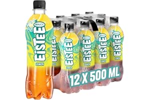 Rauch Eistee Lemon | Erfrischendster Eistee mit Zitronen Geschmack | Hergestellt aus hochwertigem Schwarztee und Hagebutte | Ideal für einen kalten Tee Genuss | 12x 500ml PET Flasche