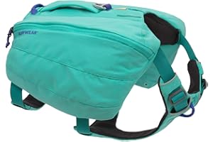 RUFFWEAR Zaino per Cani Front Range, Zainetto per Escursioni Comodo e Resistente, Cani Taglia Piccola, Aurora Teal, S