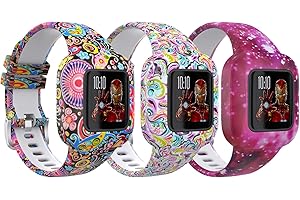 TiMOVO Kinder Uhrarmband Kompatibel mit Vivofit JR 3, Weiche Bedruckte Silikon Ersatzband Verstellbare Uhrenarmband für Junge Mädchen