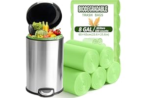 BODFPPC 100 Sacchetti Umido Biodegradabili e Compostabili 30 litri Verdi, Sacchetti per Rifiuti Organici Resistenti, per Casa, Cucina, Ufficio, Sacchi Biodegradabili per Umido, 60x65 cm