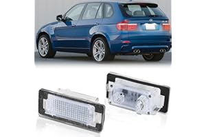 OZ-LAMPE LED Number Plate Light for BMW E82 E88 E90 E91 E92 E93 E39 E60 E61 F07 F10 F11 F18 X1 E84 X3 F25 X5 E70 E72 F15 X6 E71 E72, License Plate Light Built-In Canbus Error Free, 2Pcs