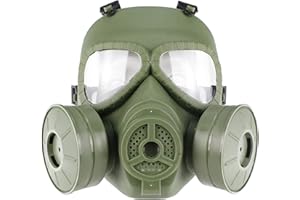 JOYASUS Masque de Paintball, Masque Tactique de Style gaz factice avec Double Ventilateur Turbo pour Cosplay, Halloween, wargame, Mascarade