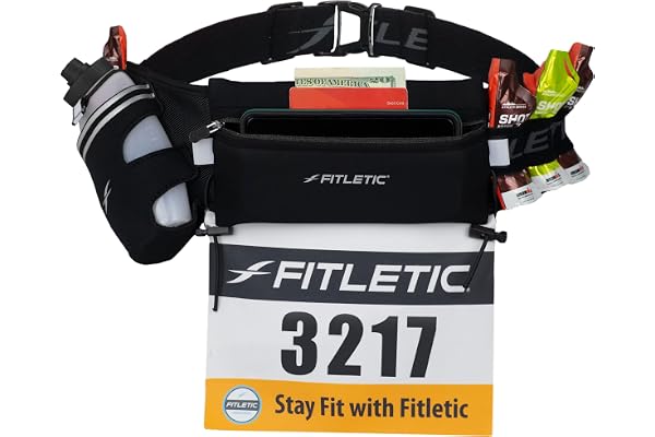 Fitletic HD12 Ceinture d'hydratation Mixte Adulte, Noir, S/M