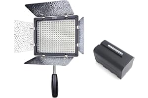 Yongnuo YN-300 III YN300 III Pro lampa wideo LED 5500 K temperatura barwowa do Canon Nikon DV i kamery z akumulatorem WINGONEER NP-F750 i ładowarką