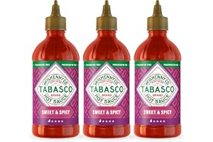 TABASCO Söt & Stark Klämflaskor Set, 3 x 256ml, 768ml Total Volym, 17.5x6x18.5cm Förpackningsstorlek