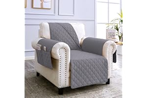 ‎SEVI'S sevi's Sesselschoner für Relaxsessel - Sofabezug Wasserdichter - Kratzfest - Fleckenresistent - Sesselbezug mit Armlehne 1 Sitzer - Grau