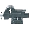 Stanley 1-83-066 Étau D'Établi En Fonte 100 Mm – Résistance Maximale, Base Pivotante, Serrage Puissant 1400 Kg, Anti-Corrosion