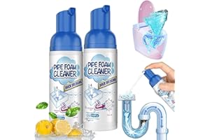ASHOPFUN Foam Drain Cleaner,Get out Foaming Drain Cleaner,Herios Drain Foam Cleaner,Powerful Sink and Drain Cleaner Foam,Liquid Hair Drain Clog Remover,Foaming Drain Cleaner for Kitchen Drain, Sinks (2 Pcs)