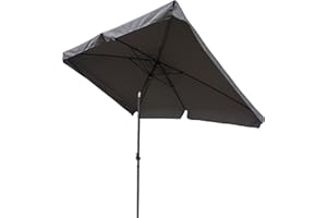 Pure Home & Garden Kurbelschirm Sunny 300 x 200 cm anthrazit, mit UV-Schutz 40 Plus, Knicker und abnehmbarem Bezug