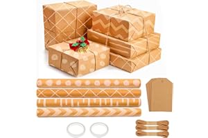 VMUTGA Rollo de Papel de Regalo, Papel De Regalo Navidad, 43 x 300cm - Juego Papel Regalo Infantil Para Cumpleaños, Navidad, Año Nuevo, Vacaciones