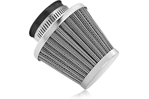 JNNJ Filtre D'admission D'air Pour Moto, Filtre à Air Pour Motos De Sport, Filtre à Air Universel à Double Couche En Acier, Pour La Plupart Des Motos, Scooter, Moteur, Motocyclette(38mm)