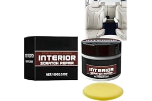ASPUIC 100g Car Interior Plastic Scratch Repair,Portable Scratch Repair Wax,Car Plastic Interior Scratch Repair,Car Dashboard Scratch Remover,Plastic Renovator for Car,Car Interior Trim Restorer with Sponge
