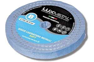 Lux Metal Disco Lucidatura In Feltro Cotone Soft 150 mm Per Lucidare A Specchio Alluminio Acciaio Inox Metalli Dischi Lucidante Per Trapano Mola Ruota Smerigliatrice Ottone Rame Legno Marmo Plexiglass