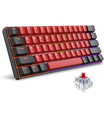 Sunzit Keycaps, 61 Keycaps Backlight Two-Color Mechanical Keypad
