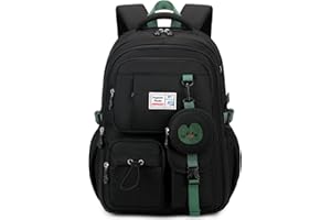 Tanou School Backpack for Girls, Breathable Girls School Bag for Children Teens, Stylish Casual Oxford Fabric Student Rucksack with Coin Pocket aged 10 to 16