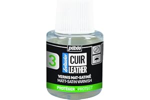 PEBEO - Setacolor Cuir – Vernis Mate-Satinée pour Cuir - Auxiliaire pour Cuir et Similicuir – Personnalisation Sac, Chaussure, Basket et Sneaker - Résistance rayures, pliures, frottements - 110 ml