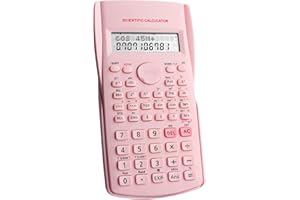 JCSJK Pink Math Scientific Calculator with 240 Functions, Engineering Calculator for Back to School Office Home, Features Two-Line Display and HD Large Screen Ideal for Secondary Students and Teachers