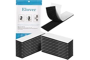 Kardborreband med lim, 2,5 cm x 15 cm, vit, 15-pack | Självfästande, Återanvändbart, Tunga industriremsor, Inga verktyg behöv