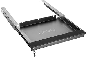CAVO Cajón de escritorio para ordenador portátil, con cerradura 480 x 446 x 55 mm negro Cajón de escritorio para ordenador portátil para subestructura by SOTECH