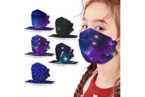 DeaAmyGline 50 Stück Mundschutz Kinder Bunt,4-lagige,Einweg,Neuer-Trend 3D Fisch-Form,Atmungsaktiv und Staubdicht,Mund und Nasenschutz Mund-Tuch Bandana Halstuch Schals für Mädchen Jungen (K21)