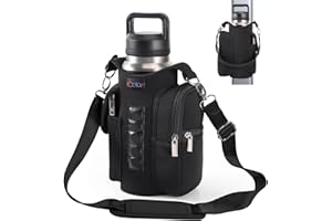 icolor Magnetic Gym Bag Water Bottle Carrier Holder with Strap & Phone Pockets, Φ3.9 Gym Magnetic Bag 5 Built-in Magnets Gym Accessories Organizer Sling Small Gym Bag Pouch for Men Women