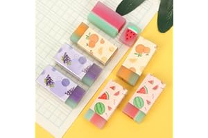 ‎AIDBUCKS AIDBUCKS Radiergummi 6 Stück (Frucht-Motiv) Zuschneidbar Radiergummi Kinder Set Mitbringsel Kindergeburtstag Für Kinder Schulbedarf Schreibwaren