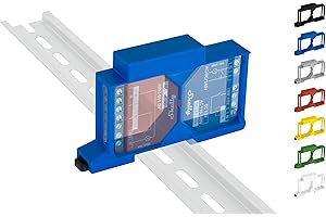 SHELLY HUTSCHIENENHALTER PW3D Shelly Plus/Gen3 Support de rail DIN double DIN (35 mm) (bleu prime))