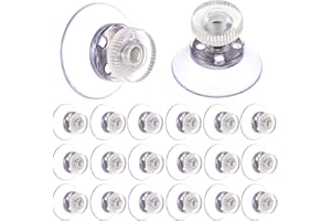 QESSUVNC 12 StüCk Durchsichtige Kunststoff Saugnapf Durchsichtige SaugnäPfe Fenster Saugnapf Haken SaugnäPfe FüR Fenster Haken Mit Saugnapf SaugnäPfe Stark Fensterbefestigung,Doppelschicht 25mm,Mit Haken