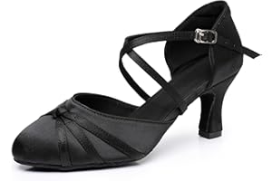 Rosefinch Scarpe da Ballo Latino da Sala da Donna Salsa Tango Valzer Scarpe da Ballo Sociale per Donna Scarpe da Ballo Tacco 5/7cm 34-41EU