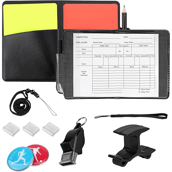 Kit Arbitro Mini Calcio Completo - Con Cartellini, Penna E Blocco Appunti - Per Partite Amatoriali - Foto 7