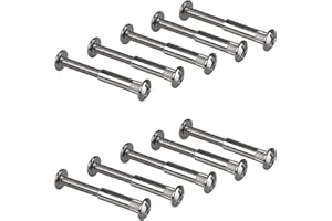 SOLMER LTD M6 Connector Bolts Screws Kitchen Bedroom Cabinet Cupboard Furniture of 10 pcs (Wood thickness 32-42mm)