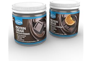 ULTIMATE ITALIA 2 protein cream gusti misti (1 cioccolato fondente + 1 cioccolato e arancia) - Senza Glutine - Low Carb - 2x250 g